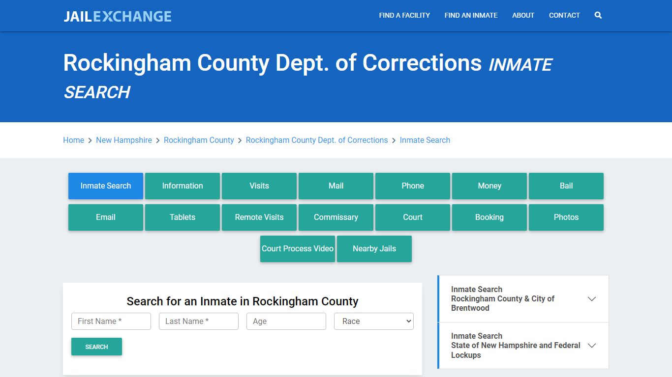 Rockingham County Dept. of Corrections Inmate Search